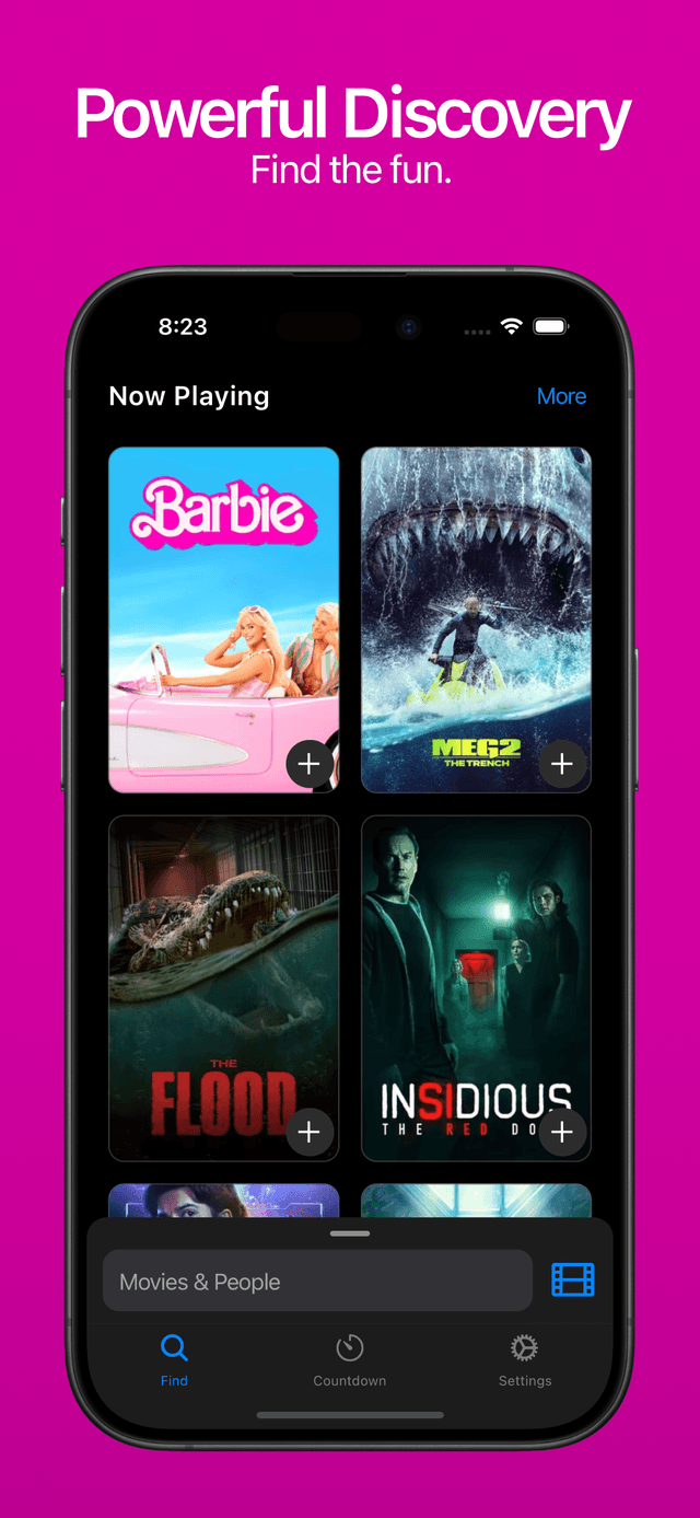 Find tab preview showing movie posters